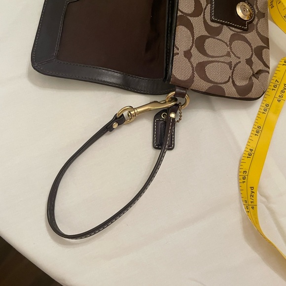 Coach Tan and Brown Wristlet - Picture 7 of 13